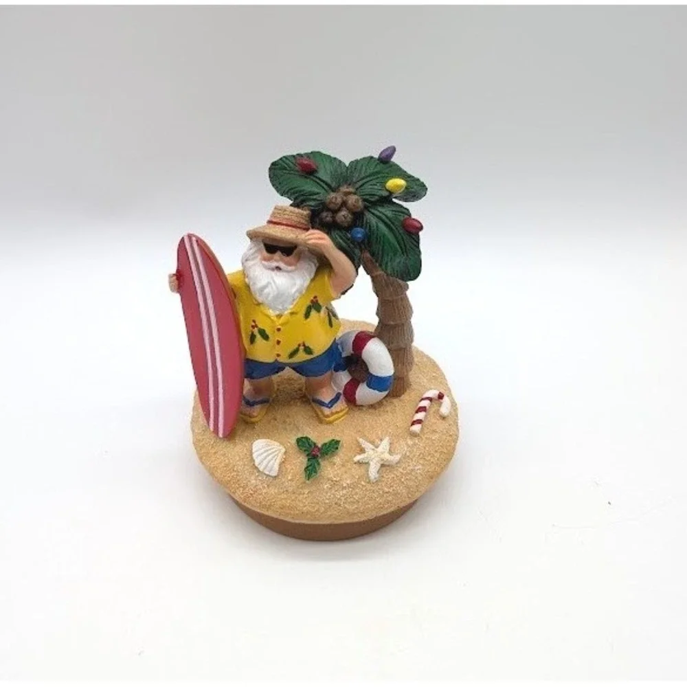 Yankee Candle Our America Christmas Santa‎ Claus Candle Jar Topper Tropical Surf